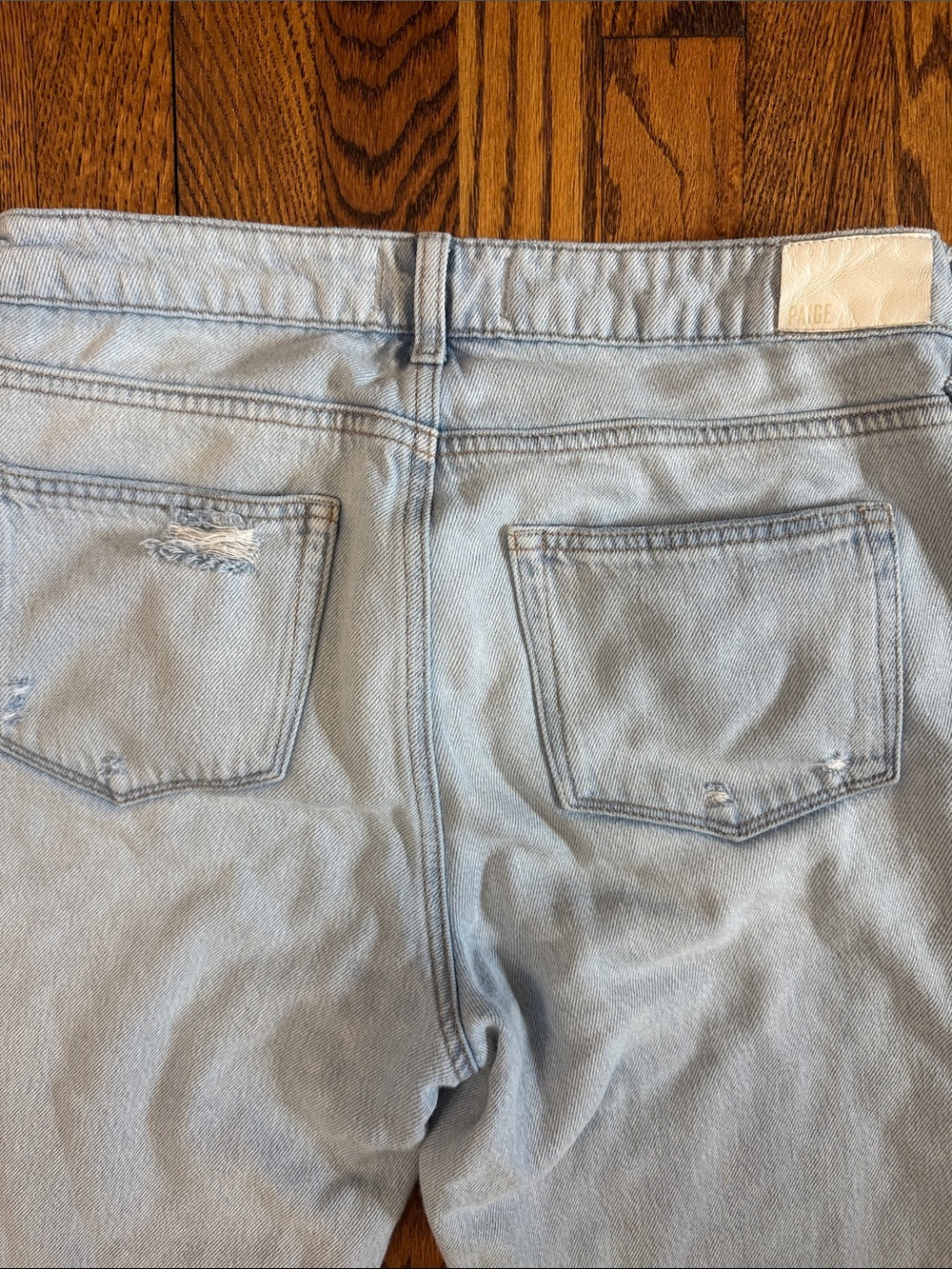 PAIGE Noella Cropped Patchwork Jeans SZ 28 - Picture 9 of 10